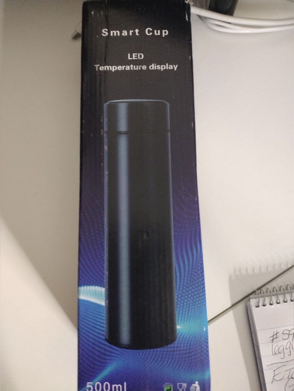 Smart Cup LED Temperature Display Black 500ml